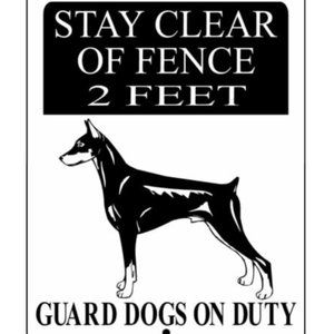 Doberman Pinscher 9"x12" Aluminum Sign